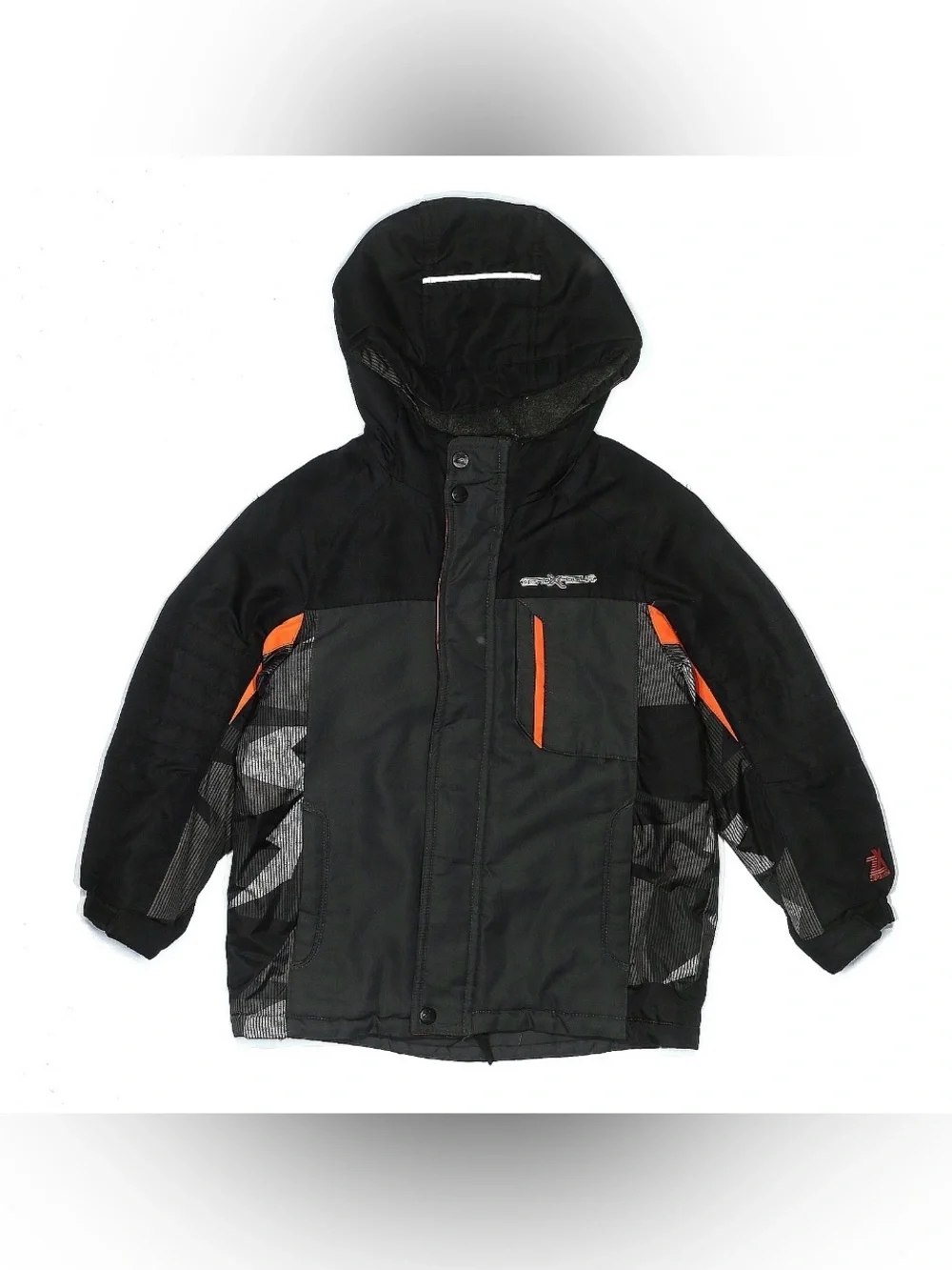 ZeroXposur Black Warm Jacket with Orange Accents Hooded